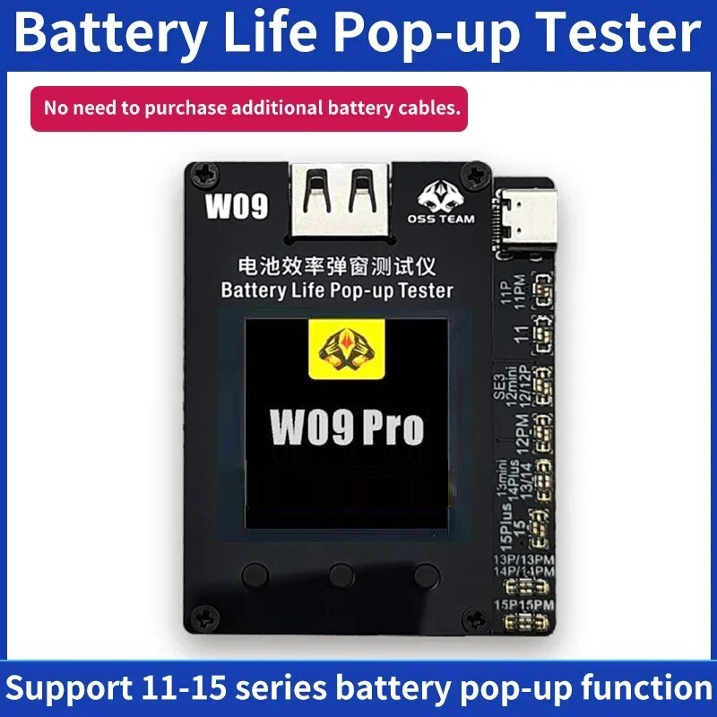 OSS W09 Pro V3 Battery Life Pop-up Tester for iPhone